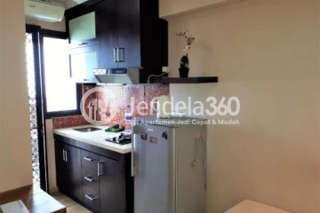 Kitchen 1BR Apartment with City View at Kebagusan City Apartment