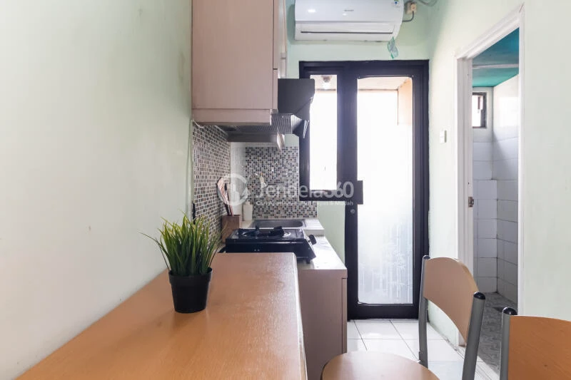 Kitchen Tidy 2BR Apartment High Floor with City View at Kebagusan City Apartment