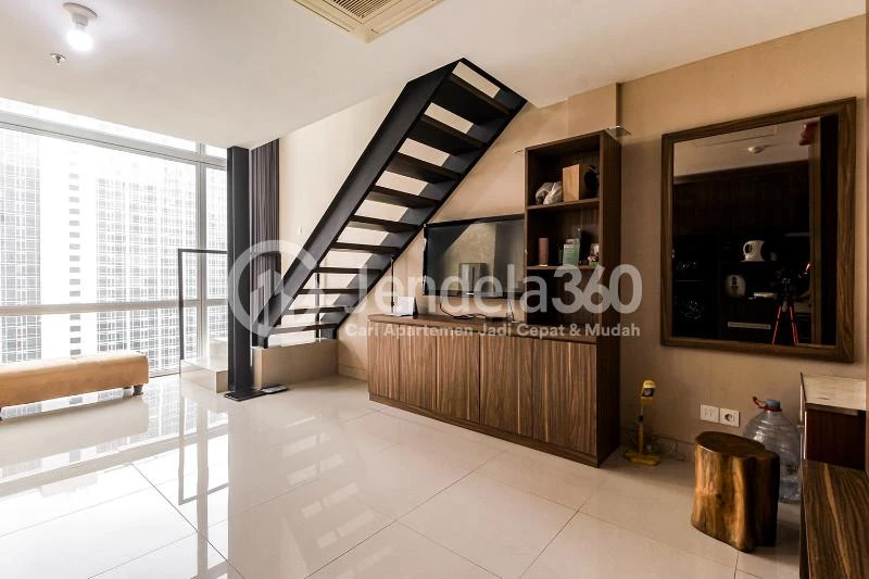 Living Room Relaxing 1BR Apartment with Spacious Living Room at U Residence Karawaci Apartment