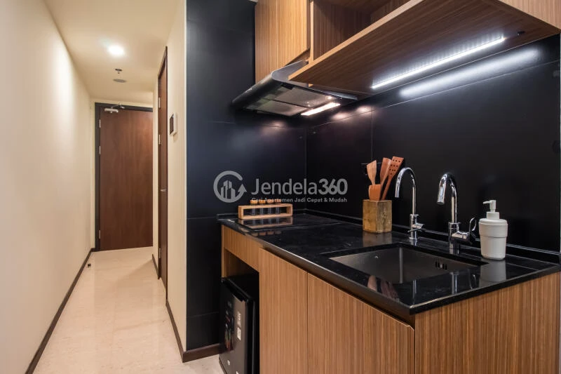 Kitchen Lovely Studio Apartment Low Floor with  View at Branz Mega Kuningan Apartment
