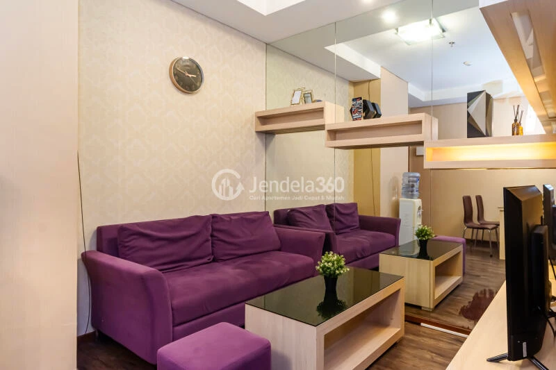 Living Room Thamrin Residence Apartment 1BR Fully Furnished